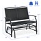 Costway Patio Glider Rocking Bench Double 2 Person Chair Loveseat Garden Grey\Black